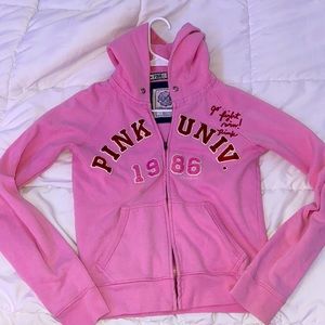 Cute Pink VS Pink Zip Up Sweatshirt
